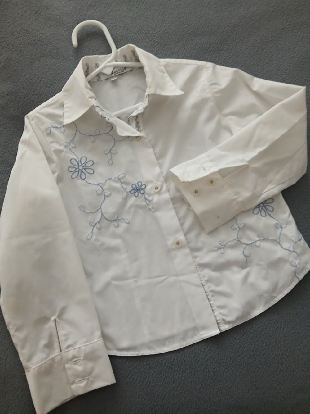 Macleod white embroidered girls' blouse - made in Italy - size 4